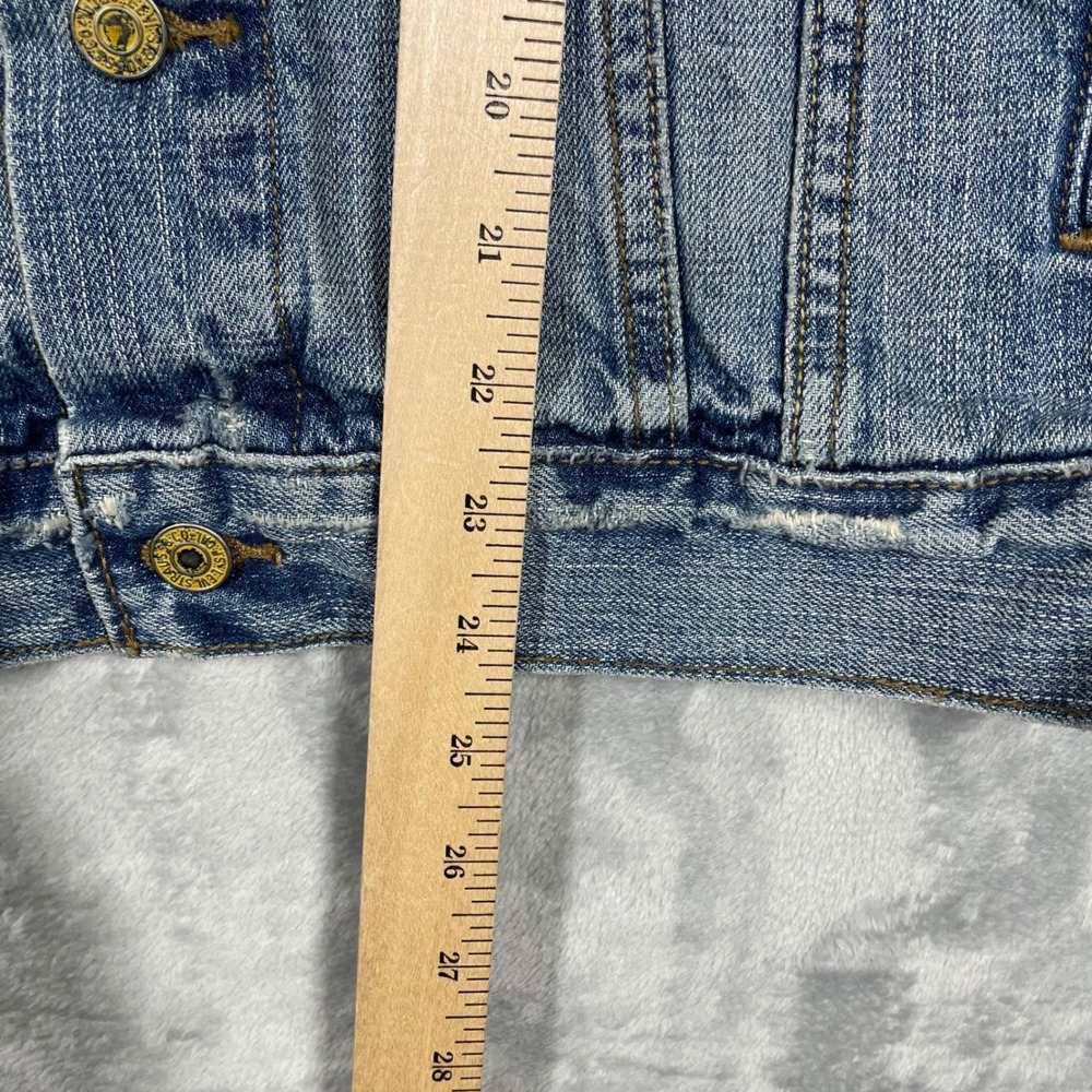 Vintage Levis Mens 70507 Standard Trucker Jacket Light Wash Blue Denim Medium - Picture 11 of 12